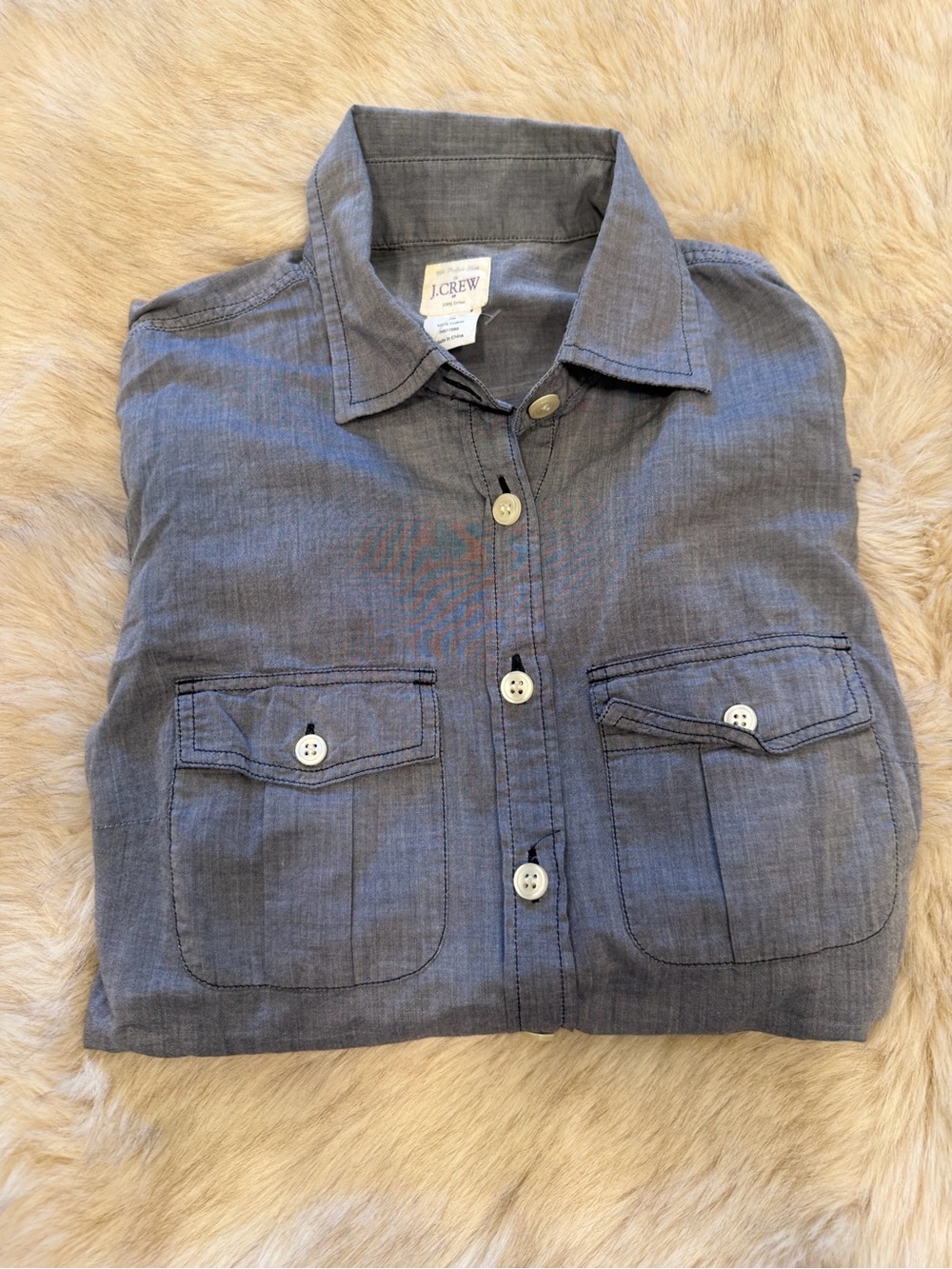 J. Crew Factory Blue Button-Down Shirt